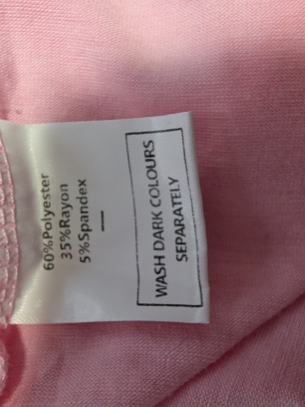 WIHOLL Light Pink Color Block Short Sleeve Tee - Size XL (EUC) - Picture 9 of 10